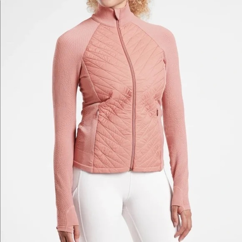 Athleta Flurry Force Insulated Zip Up Jacket in Pink - Women’s Small